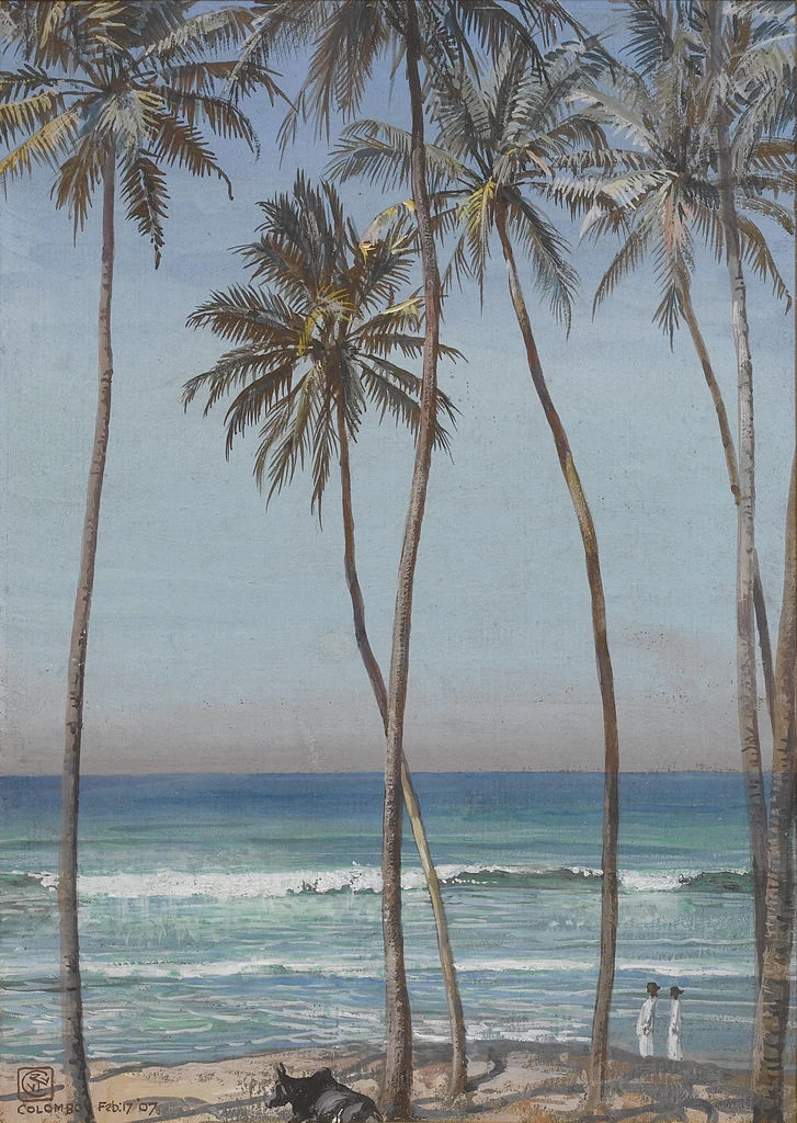 Under the palms at the Galle Face, Ceylon